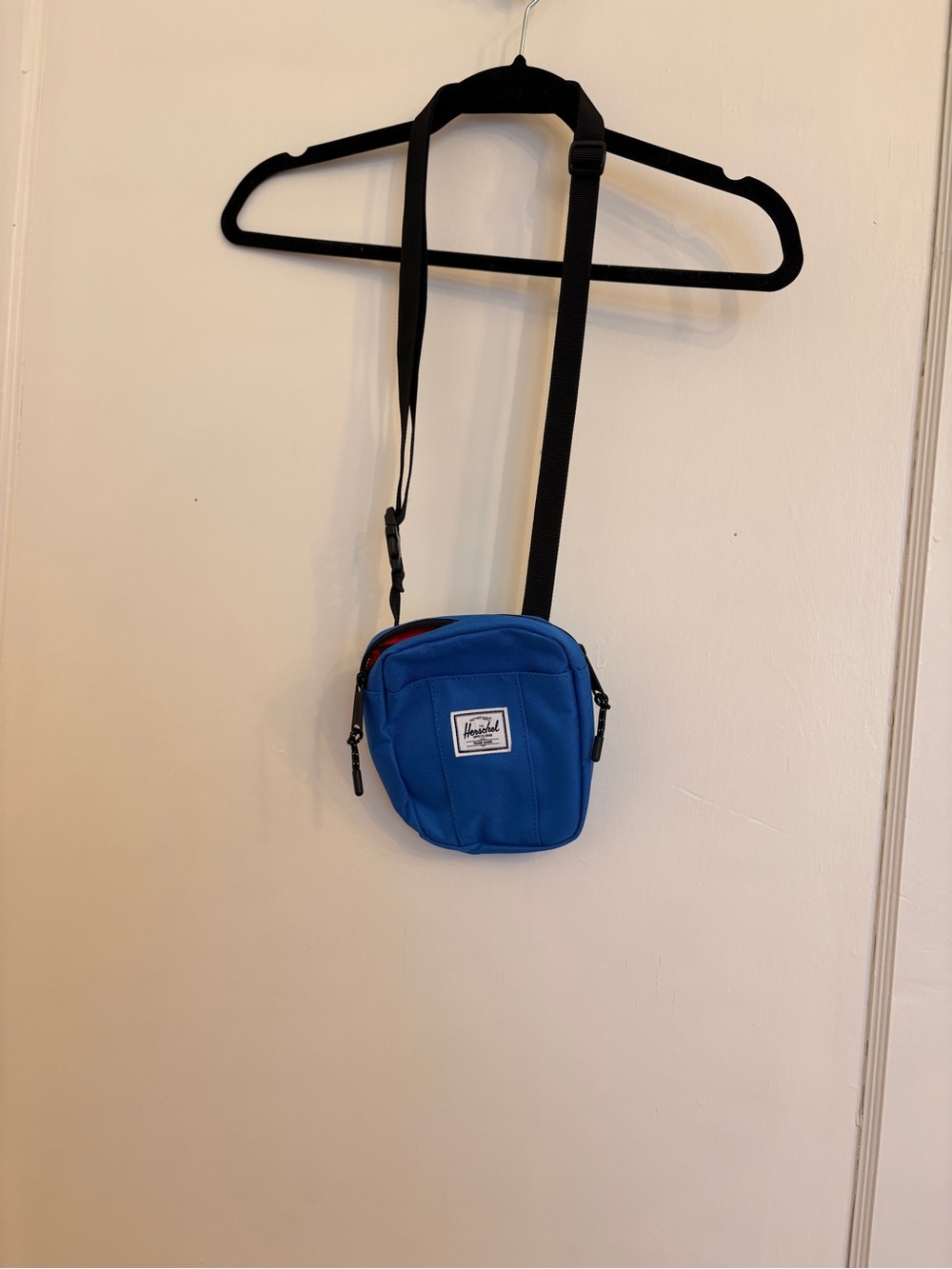 Herschel Supply Company Blue Crossbody Mini Bag with Black Strap